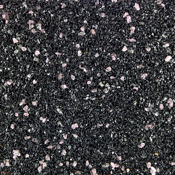 Terralith Edelsteinteppich Rosenquarz / Nero  1 qm -außen-