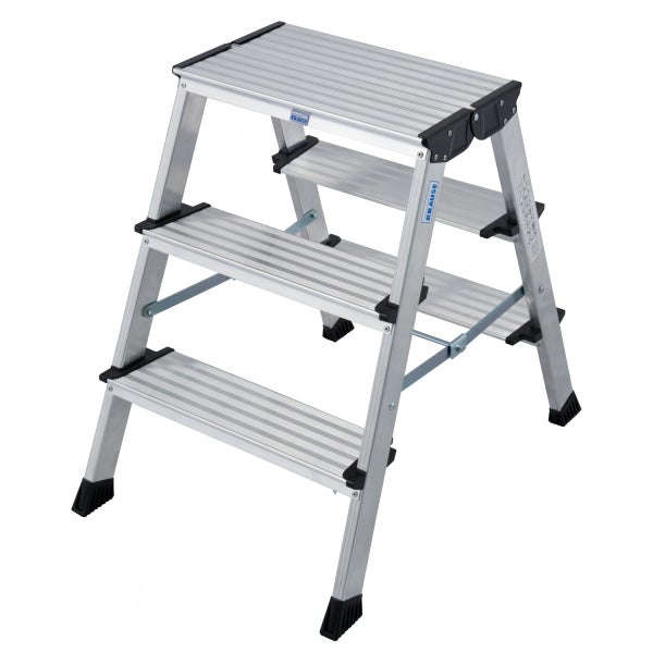 Krause Tritthocker mit drei Stufen aus Aluminium