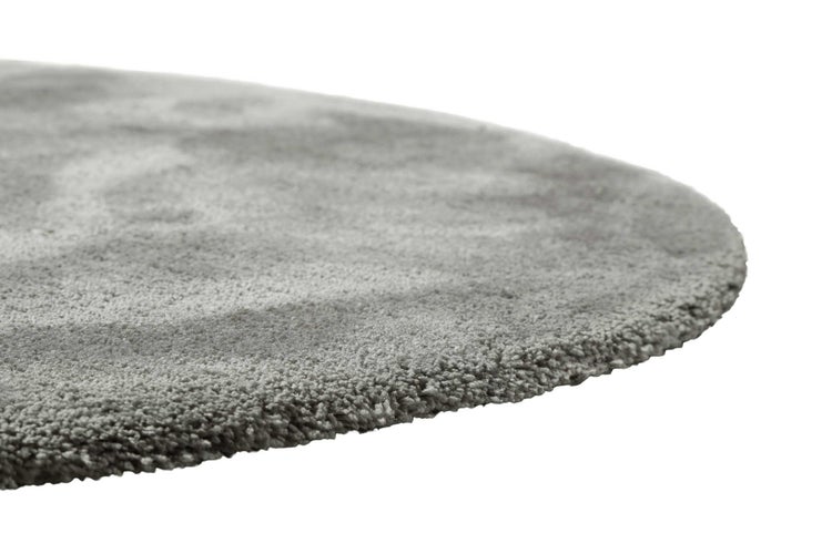 Teppich Rund Grau Hochflor Pisa Homie Living 120 cm rund