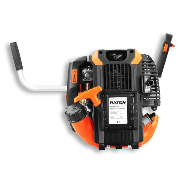 FUXTEC Benzin Motorsense FX-4MS142 - 42,5ccm | Rasentrimmer 1,7PS  | Easy Start | 8kg  | 320 mm  | mit Faden + Messer | 4-Takt | 1,25kW