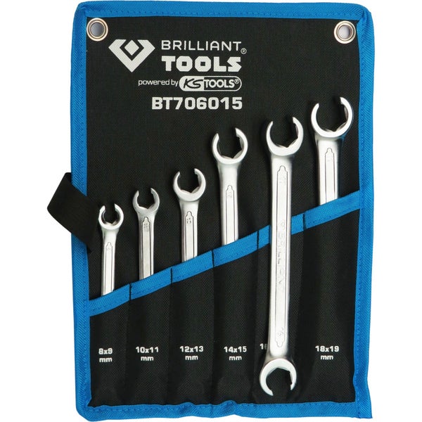 BRILLIANT TOOLS Leitungsschlüssel-Satz 6tlg. 8 - 19 mm - BT706015
