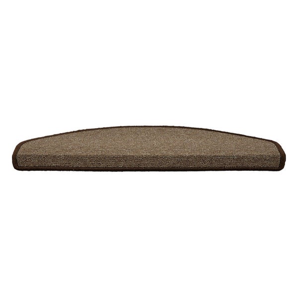FLOORDIREKT Stufenmatte London - mit Umkettelung - Hellbraun - Halbrund - 23,5 x 65 cm