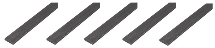 Fünf Flachstähle als Baumaterial