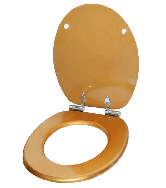 WC-Sitz mit Absenkautomatik Glitzer Gold