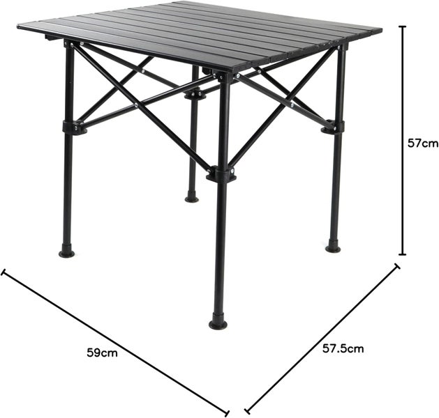 Ondis24 Campingtisch Aluminium Klapptisch, schwarz
