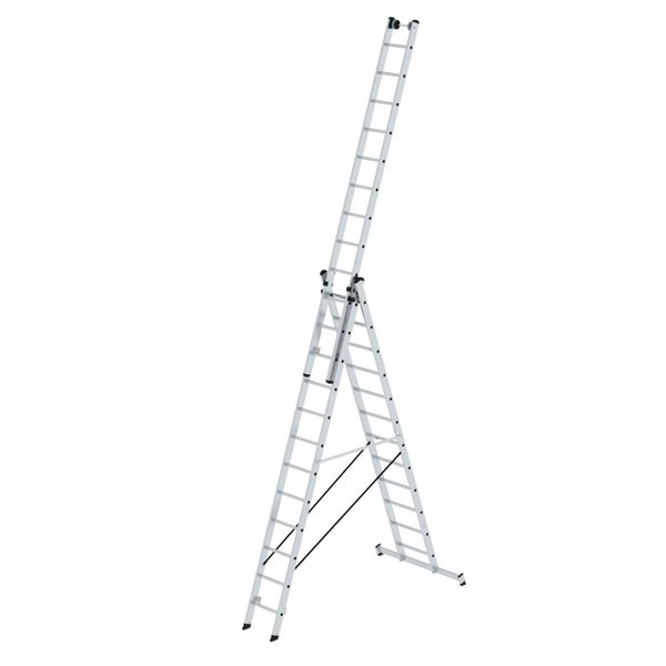 Mehrzweckleiter aus Aluminium mit Ausziehfunktion