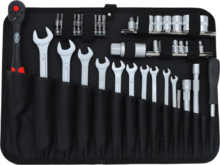 FAMEX 759-62 Universal Werkzeugkoffer mit hochwertigem Werkzeug-Set, für Heimwerker