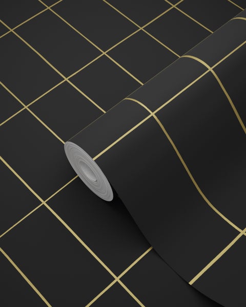 Tapetenrolle mit grafischem Karomuster