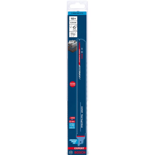 Bosch 10x Expert Thick Tough Metal S 1255 CHC Säbelsägeblatt - 2608900372