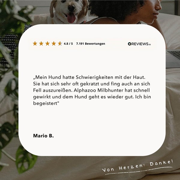 ALPHAZOO MilbHunter Milbenspray 100ml für Hunde und Katzen I Starkes Anti Milbenmittel