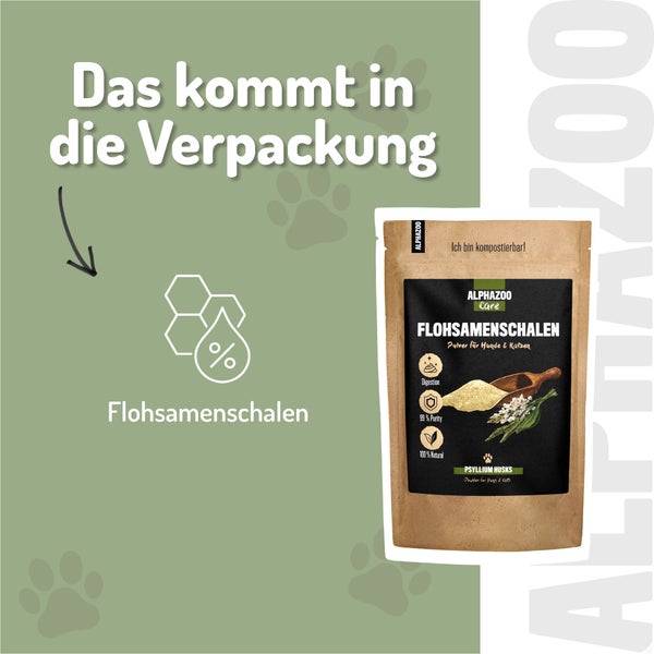 alphazoo Flohsamenschalen gemahlen 250g