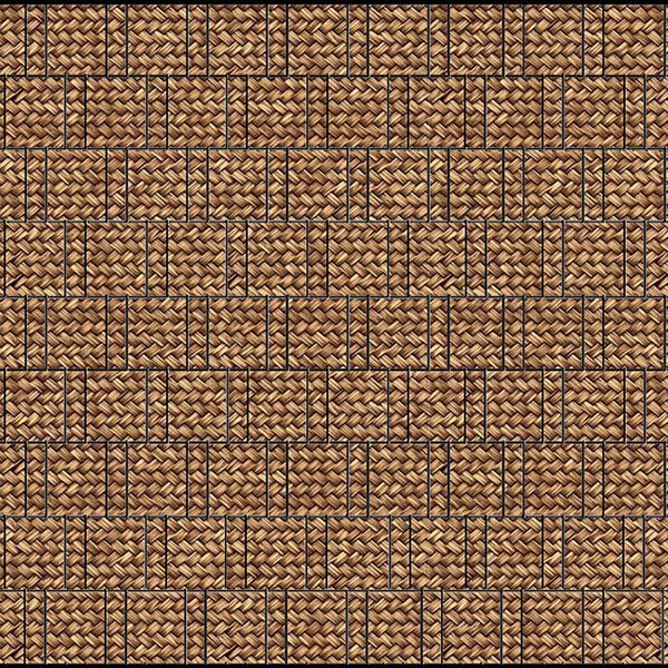 Mosaikfliese mit Rattanoptik als Flächenmuster