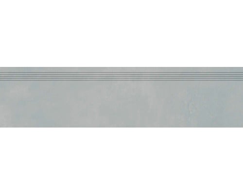 Graue Treppenfliese mit Rillen