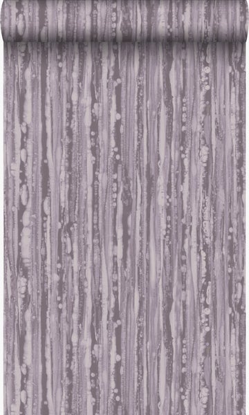 Origin Wallcoverings Tapete Streifen Lila Grau und Grau - 53 cm x 10.05 m - 346641