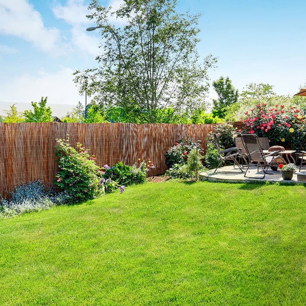 FLOORDIREKT Weidenzaun - Weidenmatte - Natürlicher Sichtschutz für Garten, Terrasse & Balkon - 200 x 500 cm