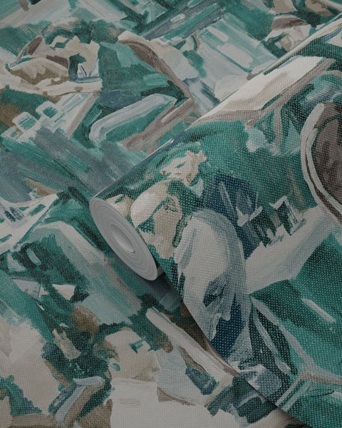 Tapetenrolle mit abstraktem Muster für die Wandgestaltung