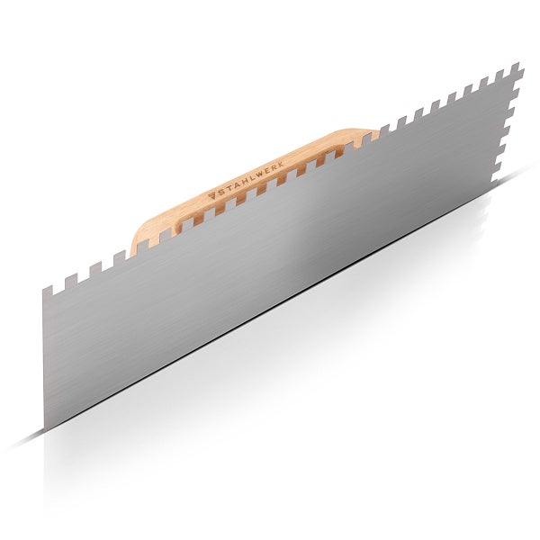 STAHLWERK Zahnkelle aus Edelstahl mit Holzgriff.