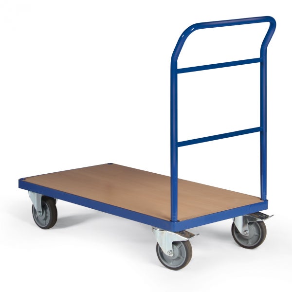 Transportwagen mit Holzplattform und vier Rollen