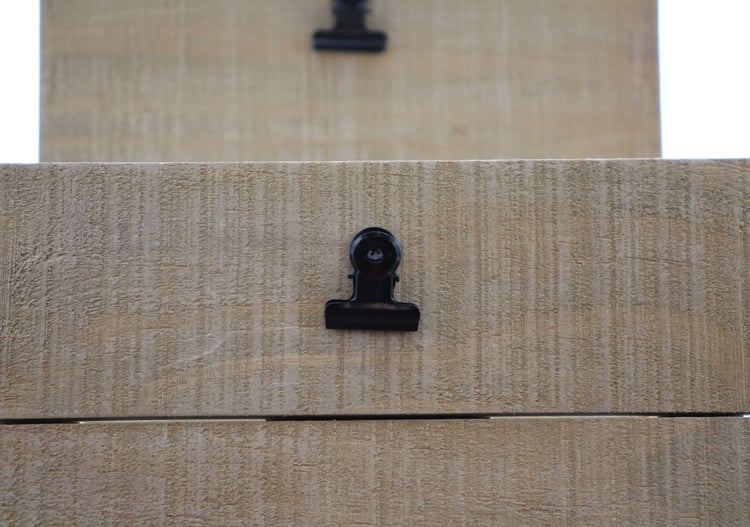 FRANK FLECHTWAREN | Fotohalter Wood, 2er Set, HOLZ, METALL, 20 x 3,5 x 14,5 cm, 23 x 3,5 x 18 cm