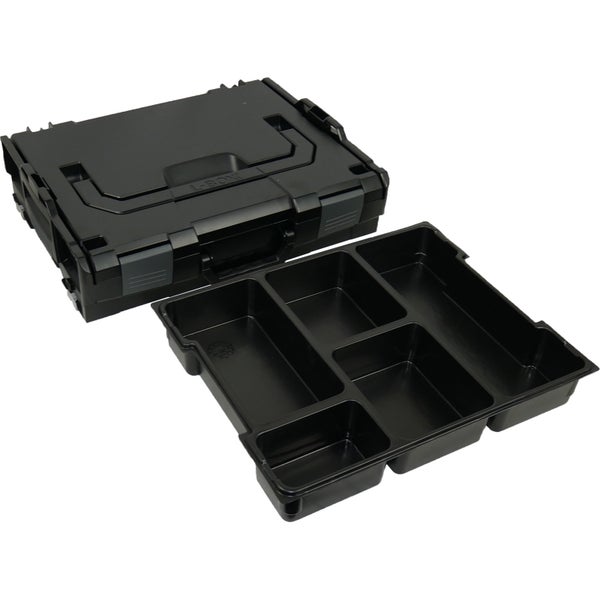 BS Systems L-Boxx 102 schwarz inkl. Kleinteileeinsatz 5 Fächer