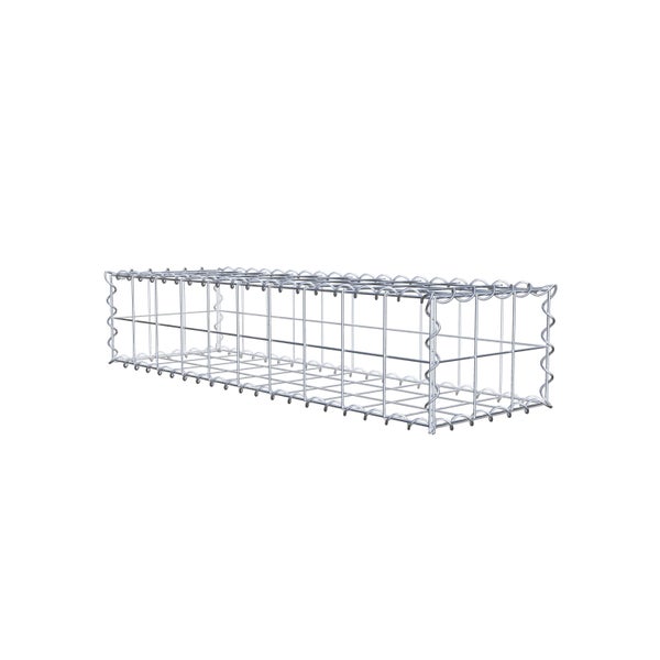 Gabione 100 cm x 20 cm x 30 cm (L x H x T), Maschenweite 10 cm x 10 cm, Spirale