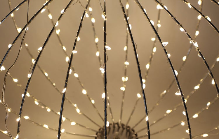FRANK FLECHTWAREN | LED-Kugel Shine, groß, METALL, KUNSTSTOFF, D: 40 cm