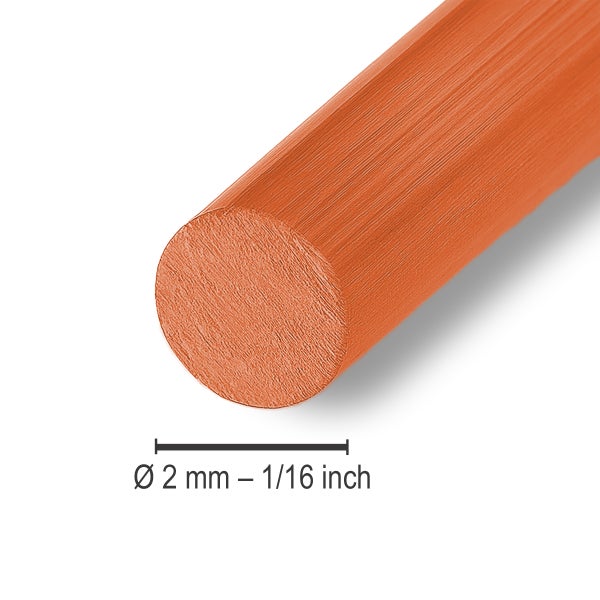 Spule aus kupferfarbenem Aluminiumdraht, kreisförmig gewickelt und mit zwei Kabelbindern fixiert.