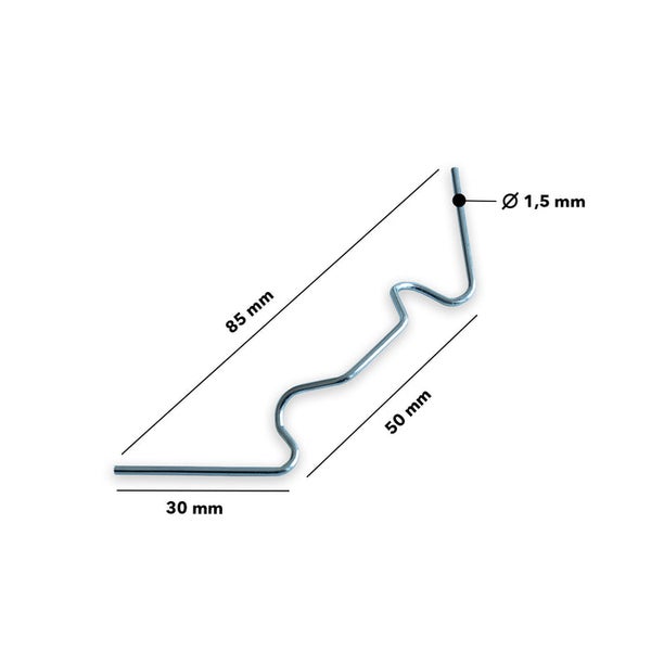 FLOORDIREKT Gewächshausklammern - Montageklammern für den Gartenbau - 120er Set - 8,5 x 3 cm