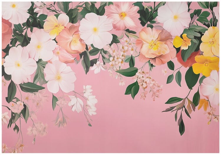Fototapete Blumen Blätter Schlafzimmer Vlies Tapete 350x250 cm