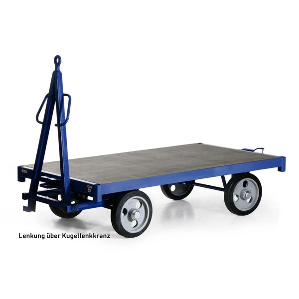 Plattformwagen mit Deichsel und Lenkung über Kugellenkkranz