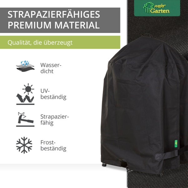 Schutzhülle für Keramikgrill Premium 2.0 Schwarz rund Ø 52 x 63 cm