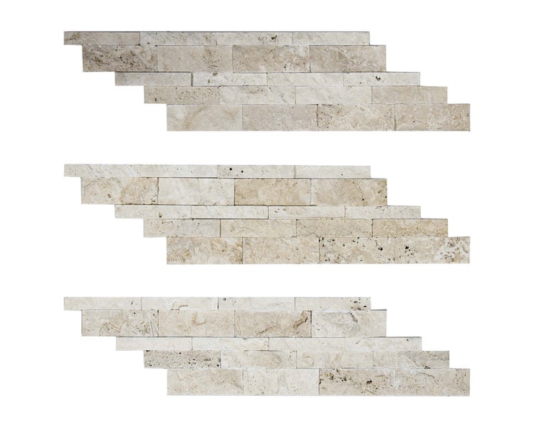 Wohnrausch Wandverblender Naturstein Travertin Paneele CREMA, beige