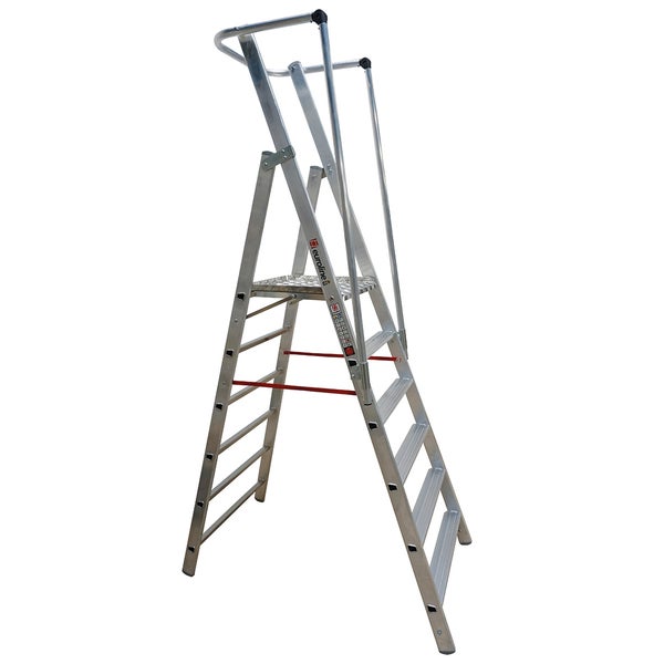 Aluminium Arbeitsplattformleiter mit Haltebügel