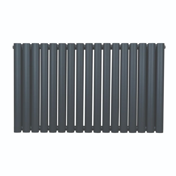Oval Röhrenheizkörper - 600mm x 1020mm - Anthrazitgrau