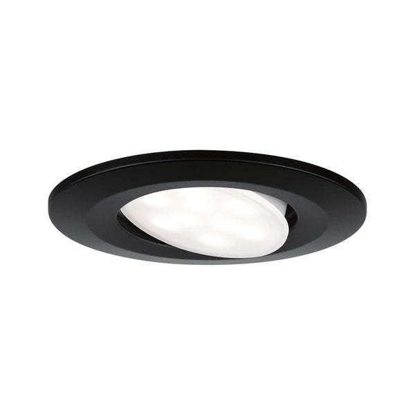 LED Einbauleuchte Calla Basisset schwenkbar IP65 rund 90mm 3x6W 3x530lm 230V 4000K Schwarz matt