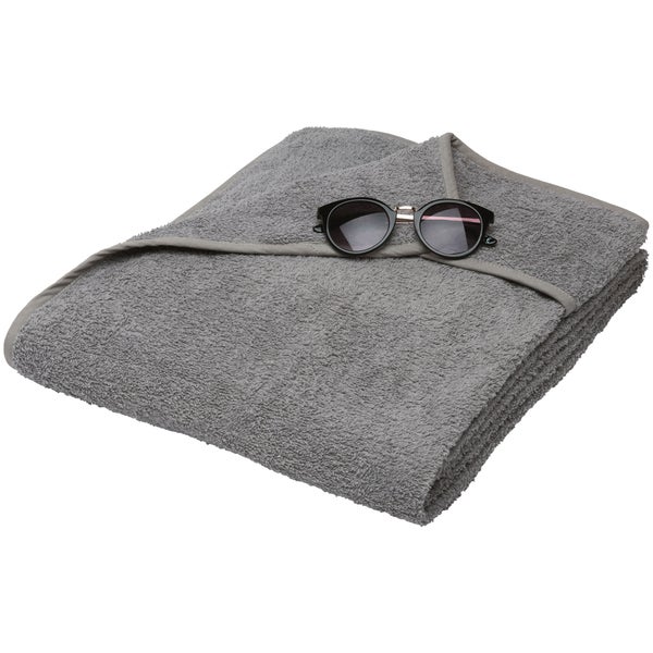 Graues Badetuch mit Brille