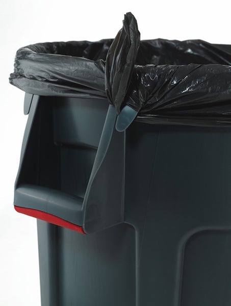 PROREGAL Rubbermaid Brute Runde Mehrzwecktonne Mit Belüftungskanälen 166,5 Liter HxBxT 79,6 x 71,7 x 61,2 cm Aus Kunststoff Schwarz