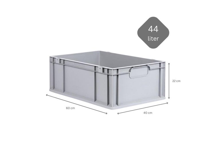 PROREGAL Spar Set 4x Eurobox Nextgen Economy Griffe Geschlossen HxBxT 22 x 40 x 60 cm 44 Liter Eurobehälter Transportbox Transportbehälter