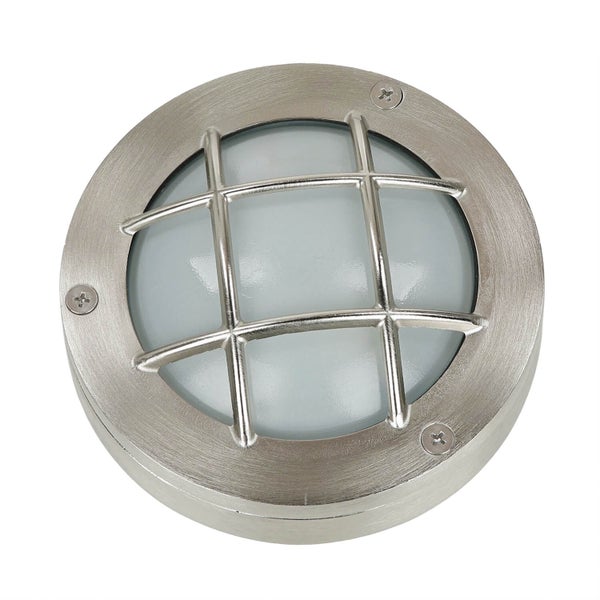 Runde Außenleuchte mit Gitter