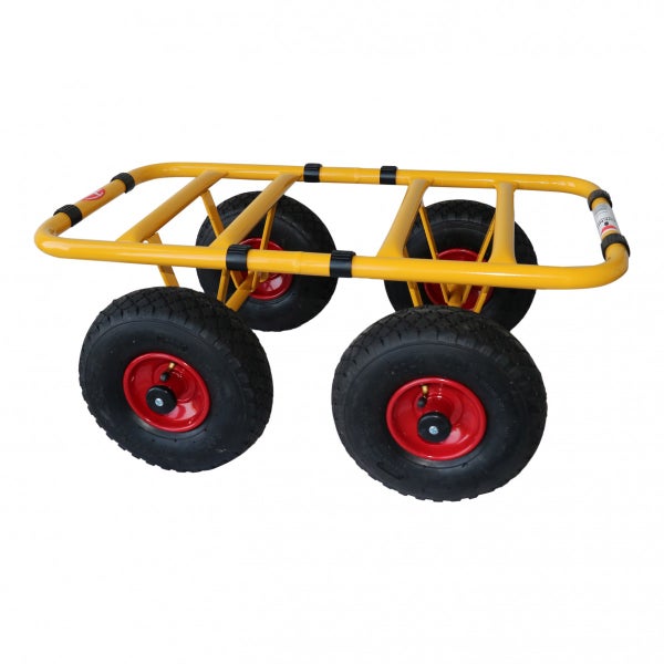 Plattenwagen Ravendo PW300 Schwerlastkarre – Transporthilfe mit Luftreifen, 300 kg Tragkraft, Stahlrahmen