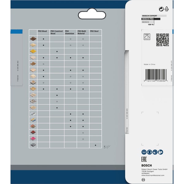 Bosch PRO Aluminium cordless Blatt für Kreissägen 165 x 1,8 x 15,875 mm - 2608837758