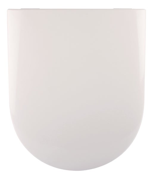 WC-Sitz in D-Form, weiß.