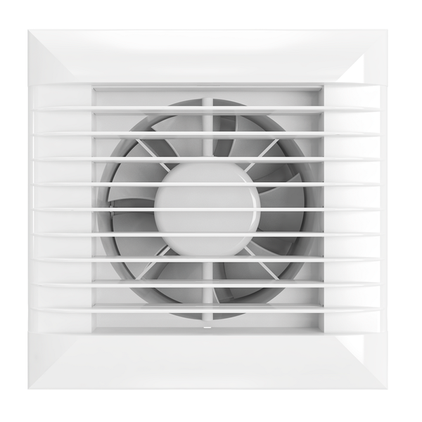 Quadratischer Wandventilator mit Lüftungsgitter