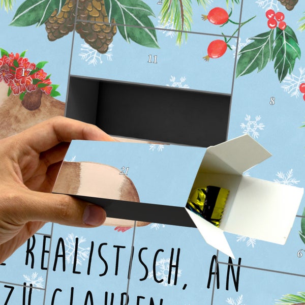 Mr. & Mrs. Panda Befüllbarer Adventskalender Meerschweinchen Weisheit - Blau Pastell