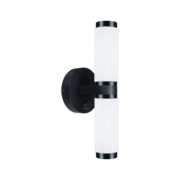 ModuShine Set bestehend aus Wandhalterung, Glasdiffusor, Endkappe und frei wählbarem Leuchtmittel für individuelle Beleuchtungslösungen.