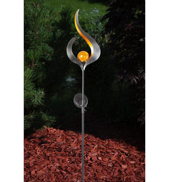 Design-Gartenstecker mit LED-Solar Beleuchtung