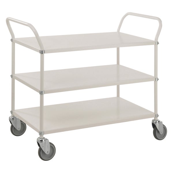 Servierwagen mit drei Ablageflächen und Rollen