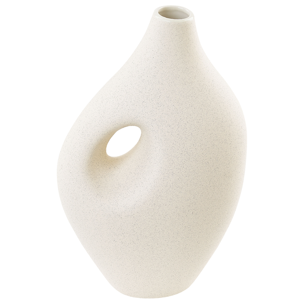 Blumenvase KOMOTINI Keramik 32 cm Cremeweiß