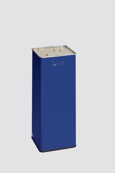 PROREGAL Robuster Ascher Mit Herausnehmbarem Sandsieb Für Eingangsbereiche HxBxT 66,5 x 26 x 26 cm Verzinkter Stahl Blau