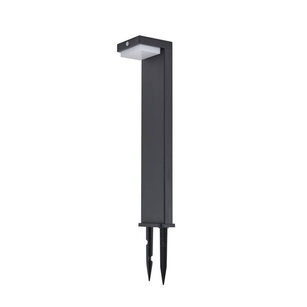 Lindby LED Solarleuchten Eleazar dimmbar (spritzwassergeschützt (Modern) in Schwarz aus Aluminium (1 flammig, ) - Solarlampe Solarleuchte Garten